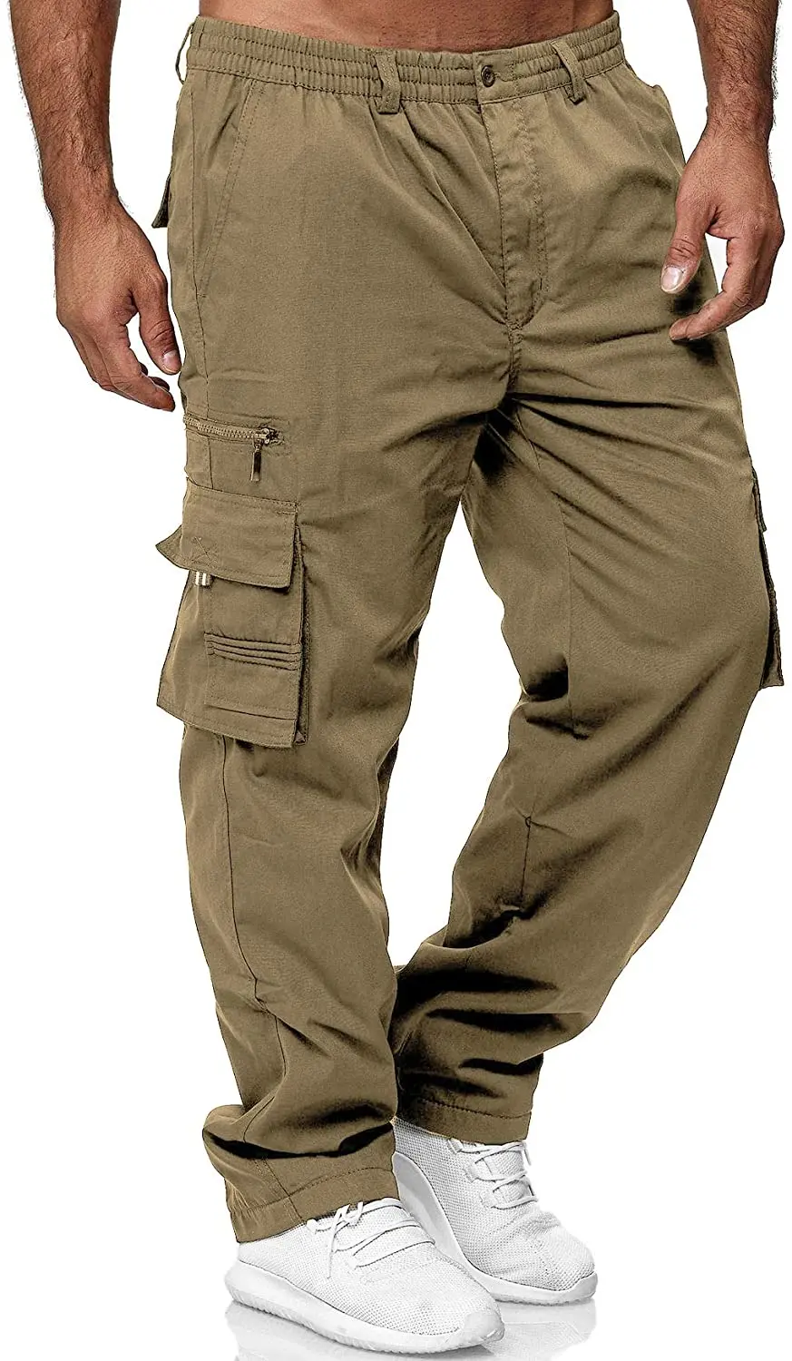 Organic Cotton Trousers Mens Cargo Pants 6 Pocket Cargo Trousers